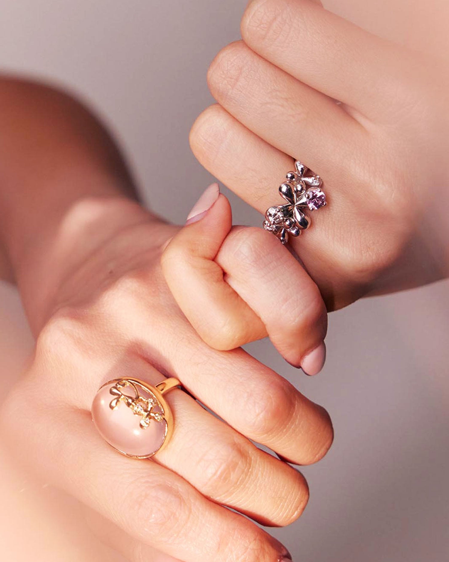 Wildflowers Pink Sapphire & Diamond Ring