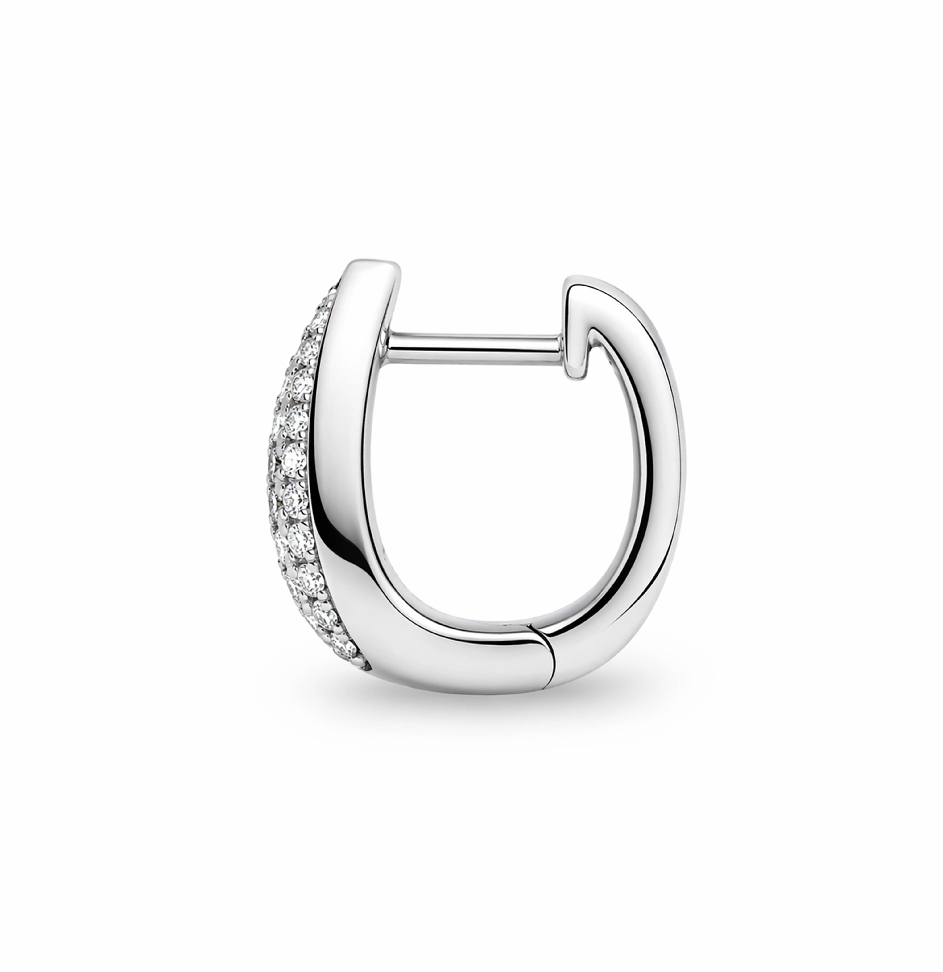 FAROS DIAMONDS & ENAMEL HOOP EARRINGS - SOLD