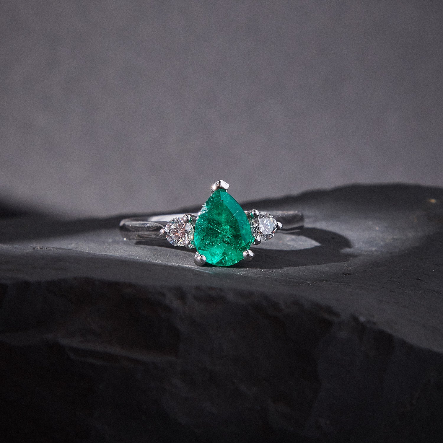 Nicole Emerald Trilogy Ring - SOLD