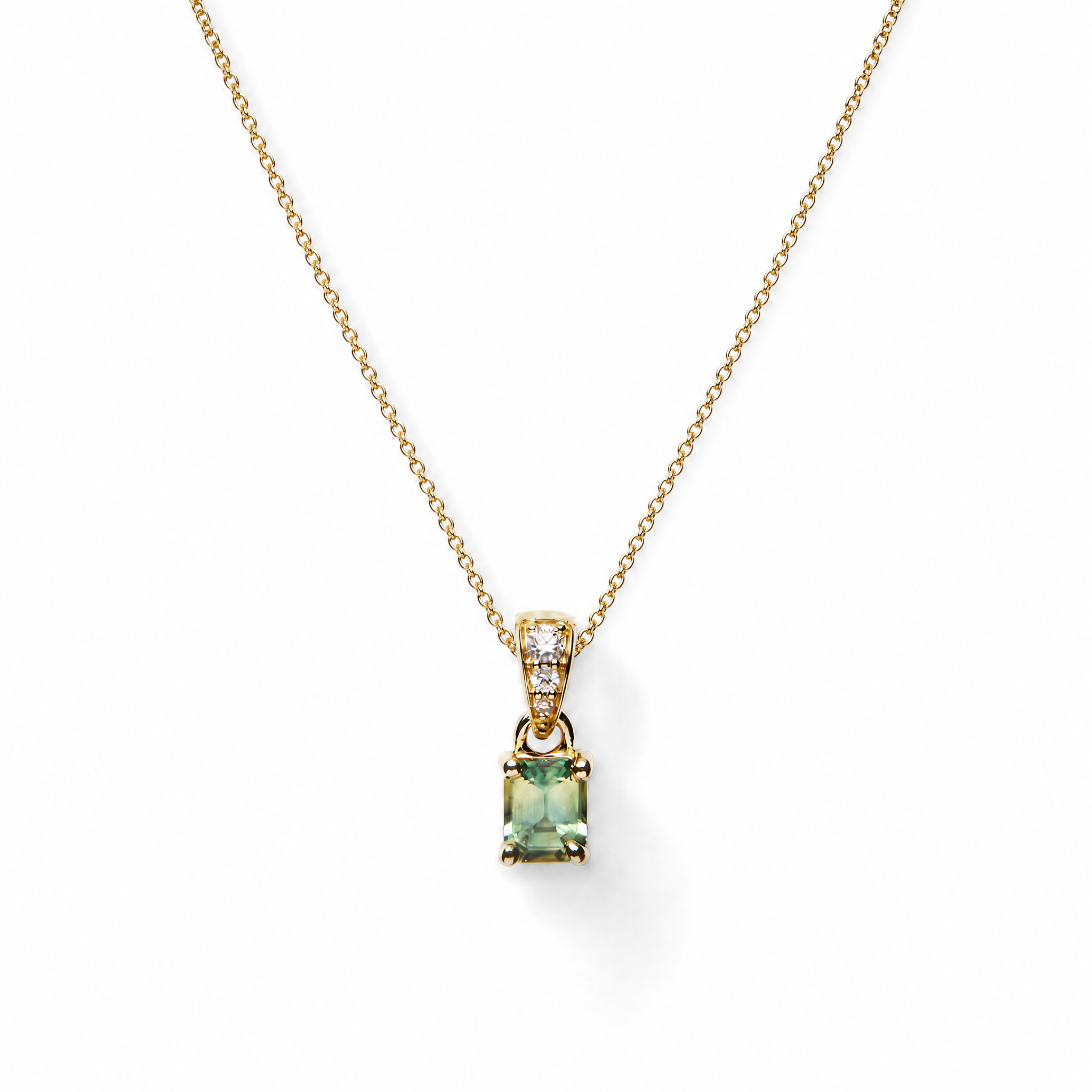 TEAL SAPPHIRE DETACHABLE PENDANT NECKLACE - SOLD
