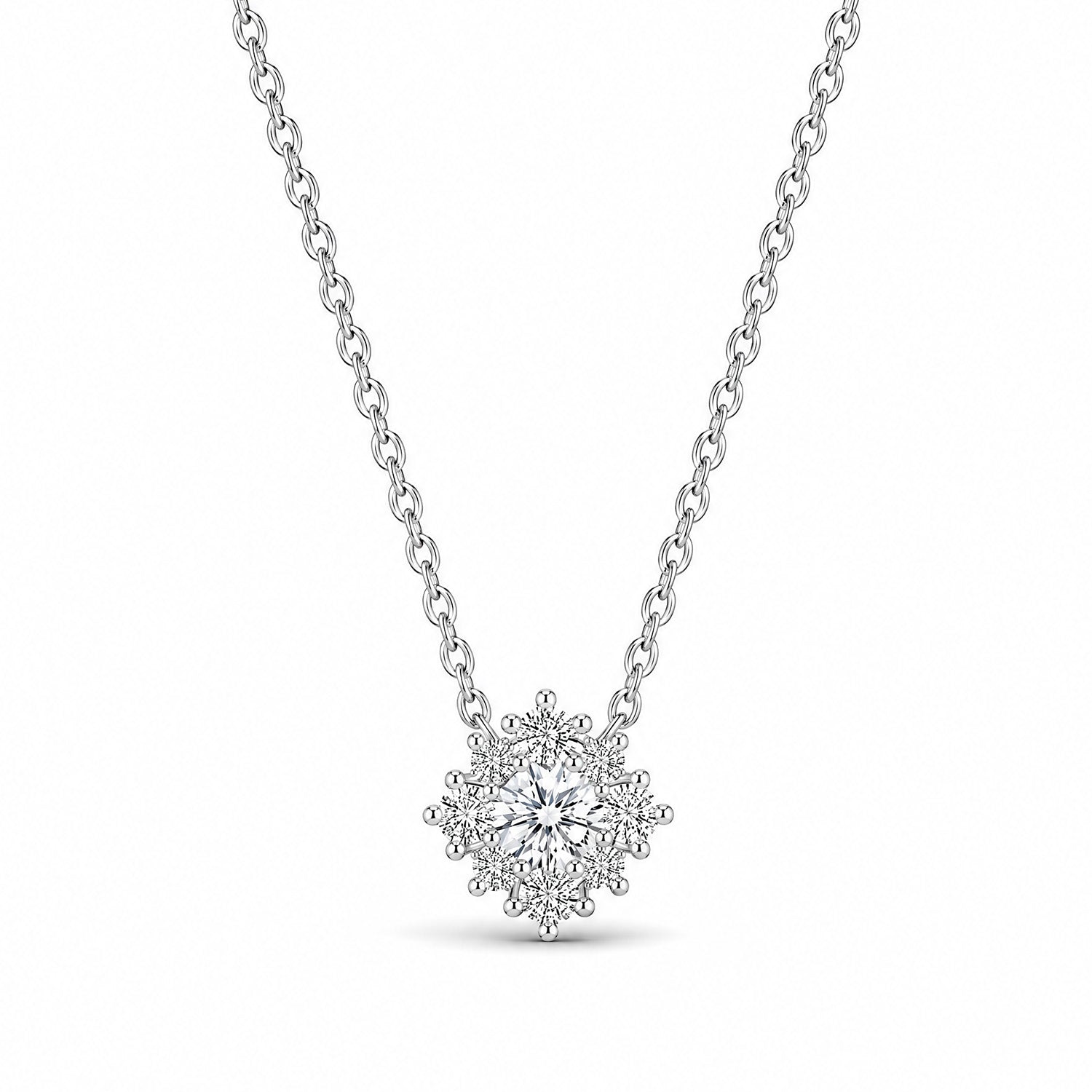 MINI SNOWFLAKE DIAMOND PENDANT NECKLACE - SOLD
